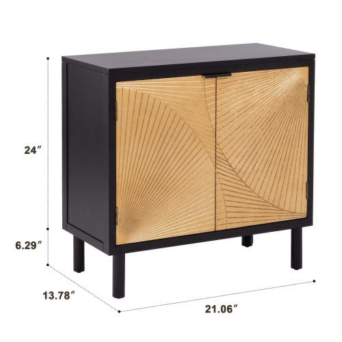 Accent Storage Cabinet, 2-Door Sideboard Cabinet with 2 Tier Shelving for Home, Living Room Accent Storage Cabinet, 2-Door Sideboard Cabinet with 2 Tier Shelving for Home, Living Room